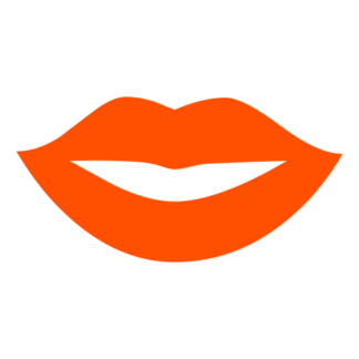 Kiss Lips Decal (Orange)